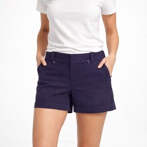 The Limited Drew Fit Shorts Purple Cotton Flat Front Pockets Size 6